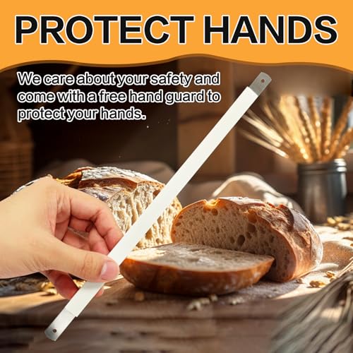 12 Pcs 10.8-Inch Serrated Bread Bow Knife Blades with Screws and Safety Guard