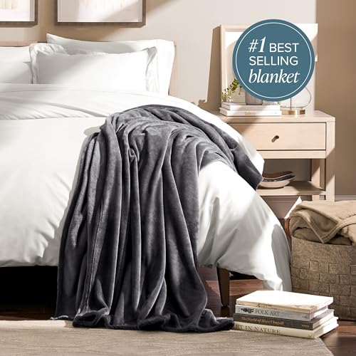 Bare Home Ultra-Soft Microplush Fleece Blanket - Twin/Twin XL, Grey