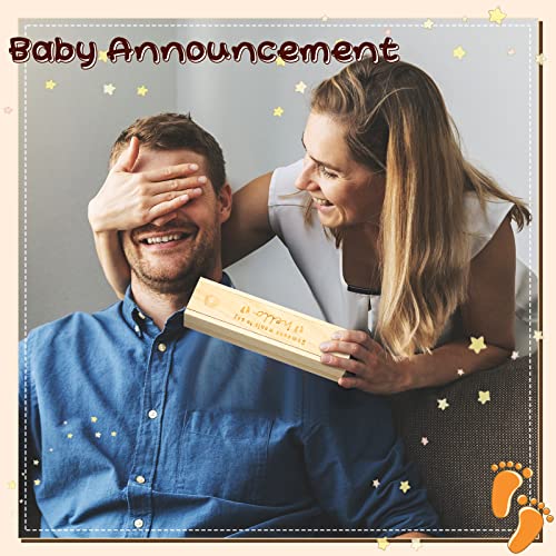 Wooden Pregnancy Announcement Box - Test Holder Keepsake with Slide Lid