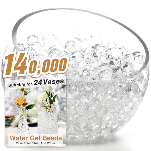 Clear Water Gel Beads for Transparent Vase Fillers & Centerpieces - 140,000 Pack