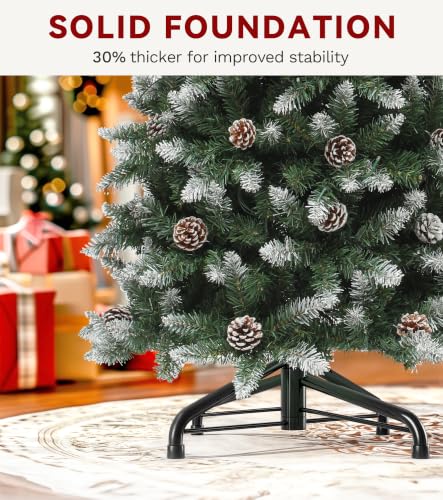 DWVO 7.5ft Pre-Lit Pencil Christmas Tree 350 LEDs with Remote – Green