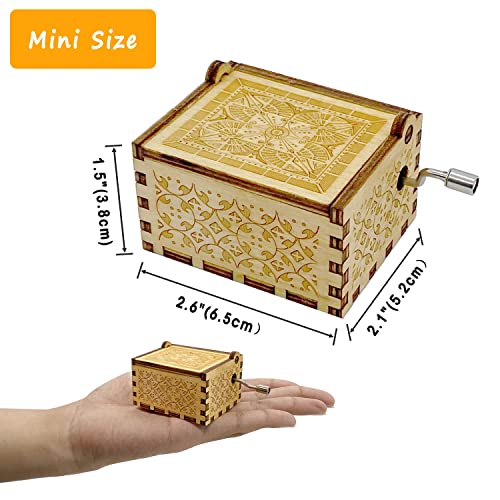 You Are My Sunshine Wooden Hand Crank Music Box - Vintage Mini Gift