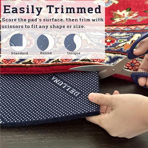 Non-Slip Area Rug Pad, 5'x7' Premium Felt and Rubber Cushioned Mat