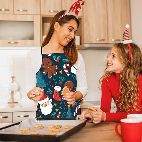 Christmas Apron for Men Women Kids Baking Cooking Holiday Party Gift