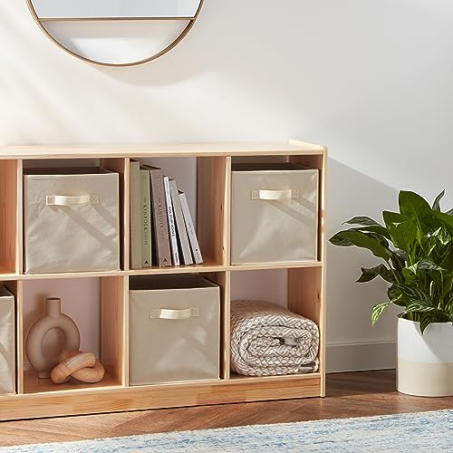 Amazon Basics Collapsible Fabric Storage Cubes Organizer 6-Pack Beige
