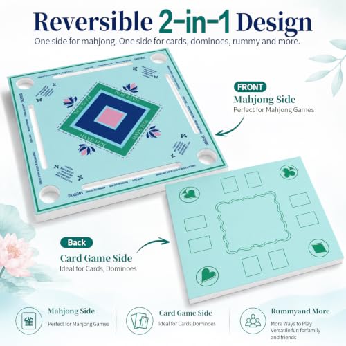 31.5-Inch Floating Mahjong Table for Pool, Reversible EVA Game Board