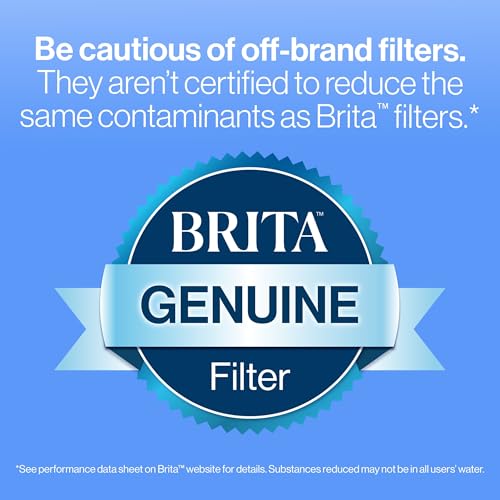 Brita Large Water Filter Pitcher for Tap and Drinking Water with SmartLight Change Indicator, Includes 1 Standard Filter, BPA-Free, Lasts 2 Months, 10-Cup Capacity, Teal