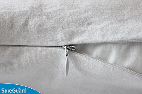 SureGuard Waterproof Pillow Protectors - Standard Size Cotton Covers (Set of 2)