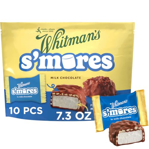 Whitman’s S'mores Milk Chocolate Candy – Marshmallow & Graham Cracker 7.3 oz