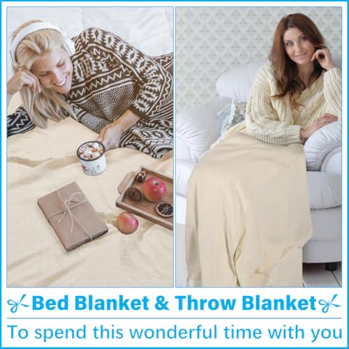 Vikumond Oversized Turkish Beach Towel Blanket - 88x82 Sand Free Quick Dry