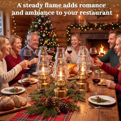 Ropoloogy 6-Piece Oil Lamp Chimney Replacement—3 x 8.3 in Clear Glass Shade, Variation 6