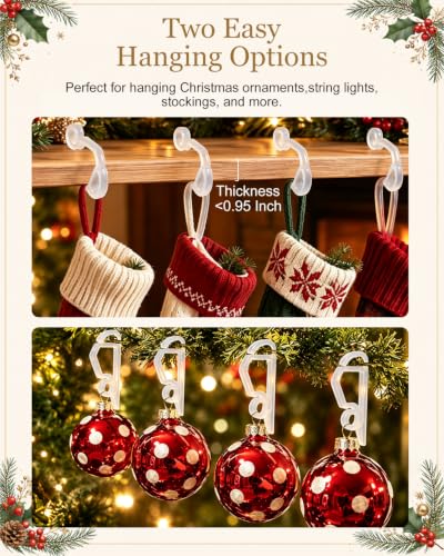 LAOWUJA 240-Pack Outdoor Christmas Light Clips for Gutters – C7/C9, Icicle & LED Lights