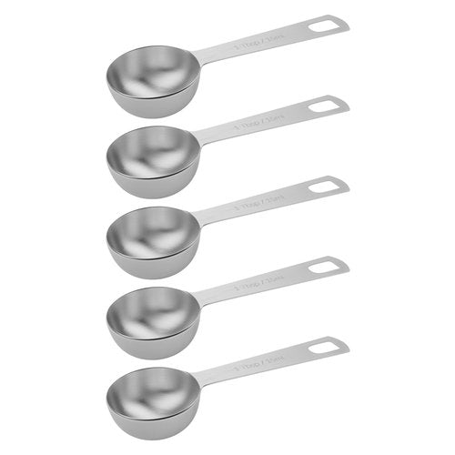 BERYLER 5PCS 1tbsp (3tsp, 15ml, 1/2oz) Single Measuring Spoon, Stainless Steel Individual Teaspoons Only