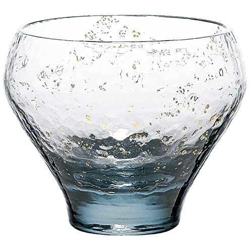 Japanese Glass Sake Cup 4.5oz Iron Navy Handmade Gift Box - Toyo Sasaki 10365LBS