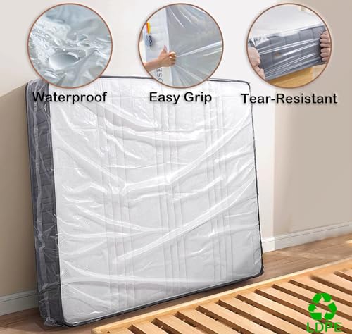 Twin Mattress Bag for Moving & Storage, Waterproof Plastic Cover (1 Pack)