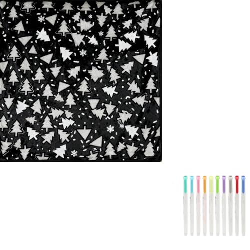 DIY Personalized Fleece Throw Blanket for Adults 50x60 Inch No-Sew Craft Kit
