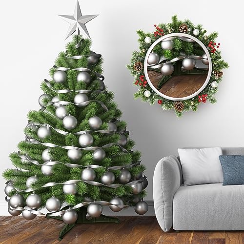 Artificial Christmas Tree Stand Replacement - Green Tripod Base (0.75" Pole)