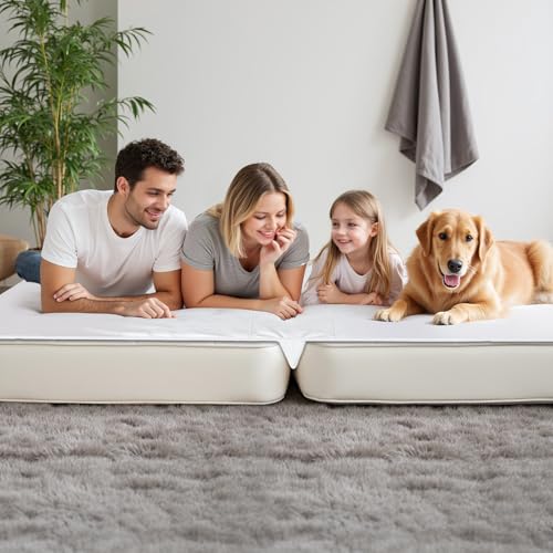 3-in-1 Bed Bridge Twin to King Converter with Fitted Sheet - 78" x 75"