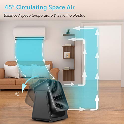 2-in-1 Portable Fan and Space Heater Combo for Desk and Indoor Use