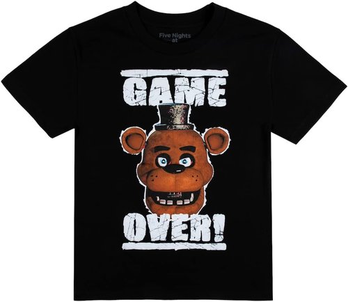 Five Nights at Freddy's Crew Neck Tees - Game Over Design | 4-Pack for Boys