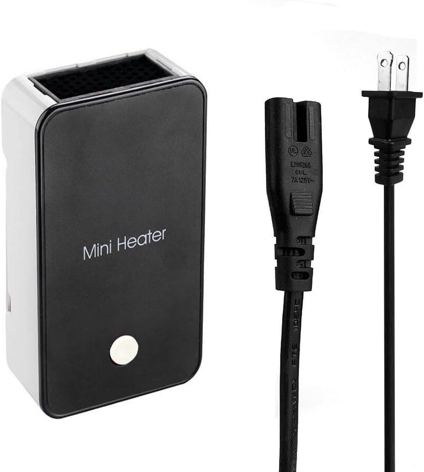 YOUCIDI Mini Portable Electric Fan Heater - Energy-Saving Room & Office Warmer | Black
