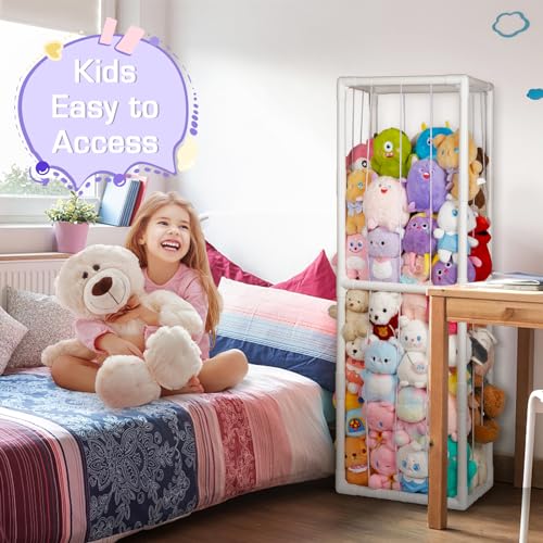 Stuffed Animal Storage Zoo Organizer - Vertical Plush Toy Holder Cage