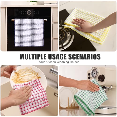6-Pack Cotton Kitchen Towels, 16 x 25 Inch Absorbent Dish Hand Towels