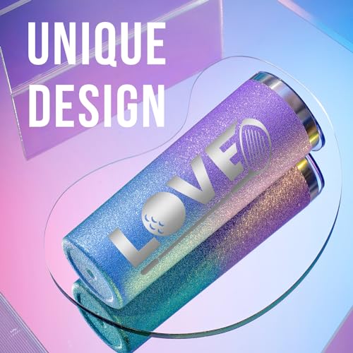 Onebttl 20oz Golf Tumbler for Women - Blue Purple, Spill-Proof, Insulated Gift