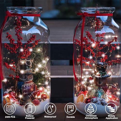 Timer Fairy Lights Battery Operated 16.4ft 50 LEDs Warm White 5 Modes