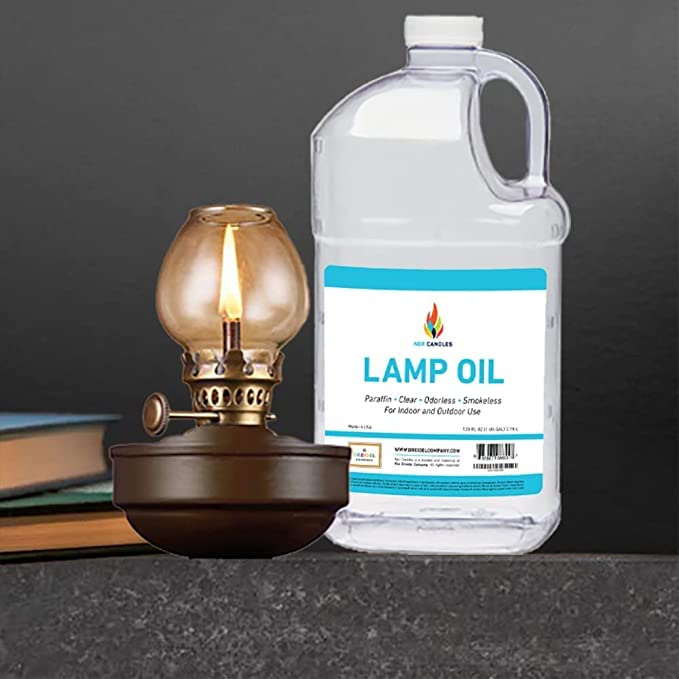Liquid Paraffin Lamp Oil - 1 Gallon, Smokeless & Odorless Fuel, 2 Pack