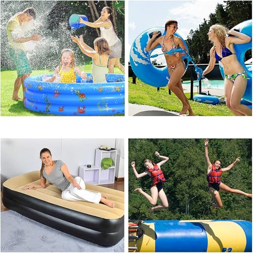 Electric Air Pump for Inflatables with 3 Nozzles - Fast Inflator & Deflator
