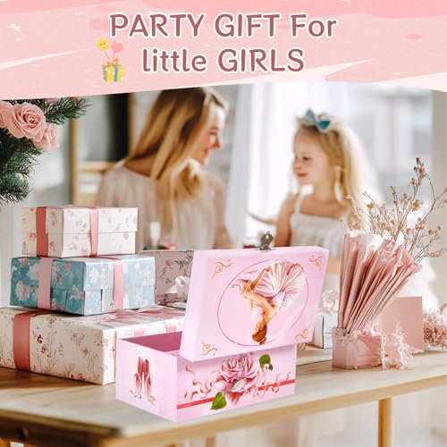 Ballerina Musical Jewelry Box with Drawer for Kids Girls