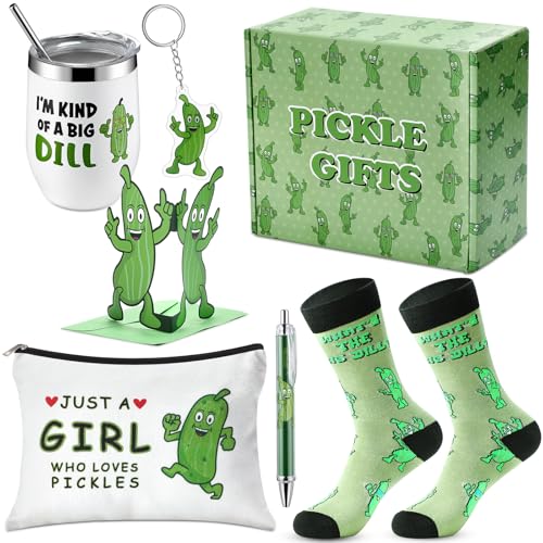 6 Pcs Funny Gift Baskets for Women Girls Pickle Avocado Socks with