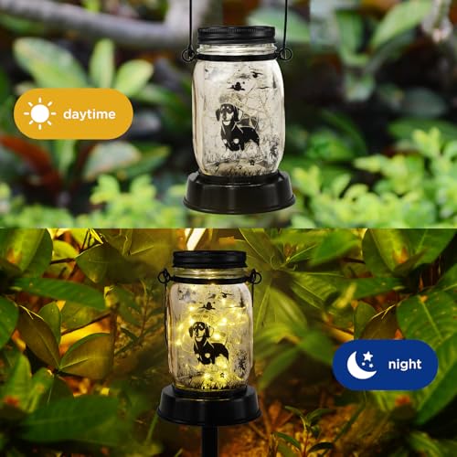 Dachshund Solar Garden Light Outdoor Waterproof Hanging Dog Lantern