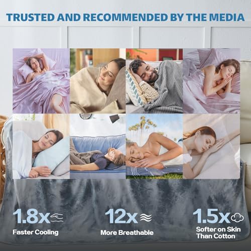 Cooling Blanket for Hot Sleepers, 50"x70" – Breathable Cold Comforter