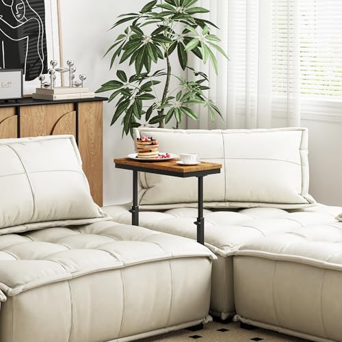 Adjustable Height Side Table, Tall Sofa Couch Table for Living Room