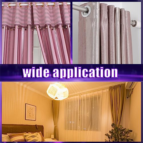 20 Pack Silent Curtain Grommets, 42mm Inner Diameter Plastic Rings for Drapes