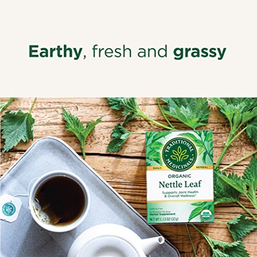 Traditional Medicinals Tea, Organic Nettle Leaf, Supports Joint Health, 48 Tea Bags (3 Pack)