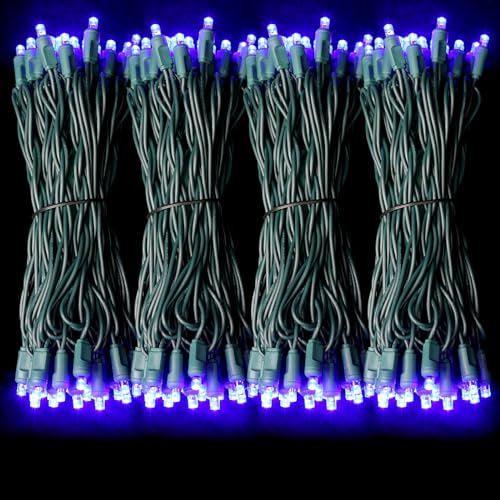 LAMPHOME Blue Christmas String Lights 25FT Waterproof Outdoor Fairy Lights