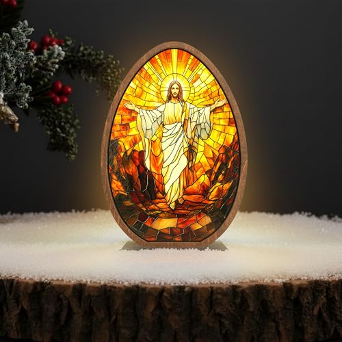 He Is Risen Empty Tomb Resurrection Scene - Wood & Acrylic Easter Table Decor