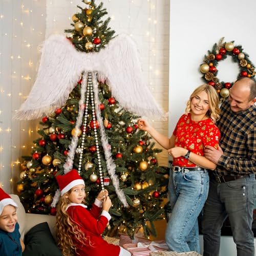Angel Wing Tree Topper with Pearls, 43