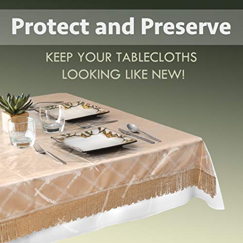 Clear Vinyl Table Cover Protector - Heavy Duty Waterproof Tablecloth, 54" x 72"