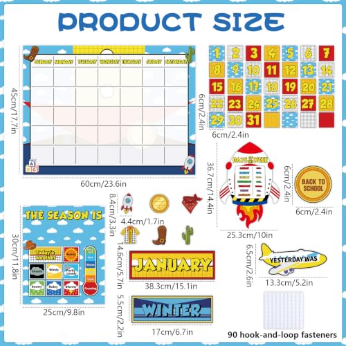 Western Cartoon Classroom Calendar Bulletin Board Set for Teachers
