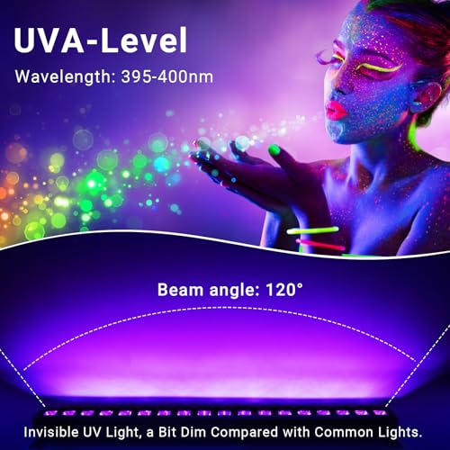 OPPSK 39 Inch 54W 18LED Blacklight Bar for Glow Party Supplies - 1 Pack