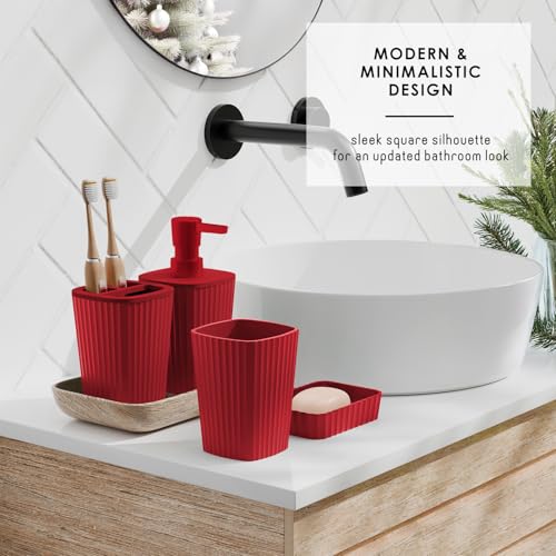 Clara Clark Christmas Bathroom Accessories Set - 11PC Complete Shower Caddy & Toilet Brush
