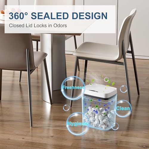 2 Pack 2.7 Gallon Smart Motion Sensor Bathroom Trash Can with Lid Slim Touchless Garbage Bin