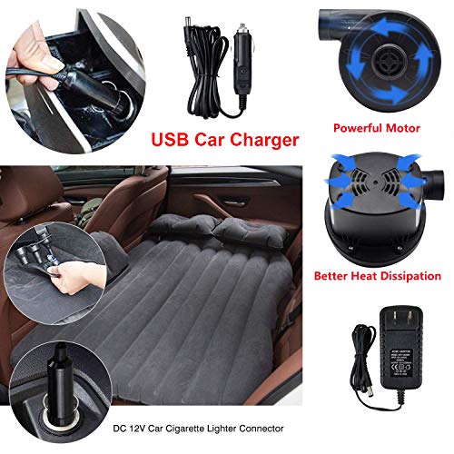 Portable Electric Air Pump for Inflatables - Quick AC/DC Inflator Deflator