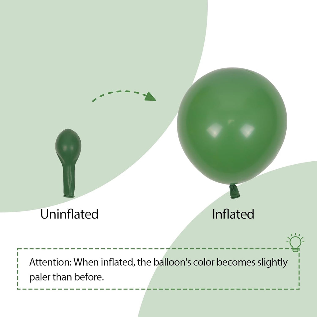 Sage Green Balloons - 12-Inch Light Pastel Latex Balloons | 50-Pack for Weddings & Parties