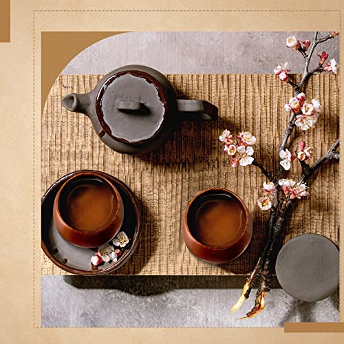 Gerrii Wooden Tea & Coffee Mug Set 6 oz - Rustic Japanese Style Drinkware