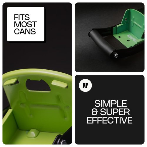 Can Crushers - Wall Mounted Aluminum Can Smasher - Ideal for Garbage Can and Recycling Bin - Outdoor Bar Accessories Must-Have - Home Improvement Essential - Efficient Can Crusher by Strawn (Green)